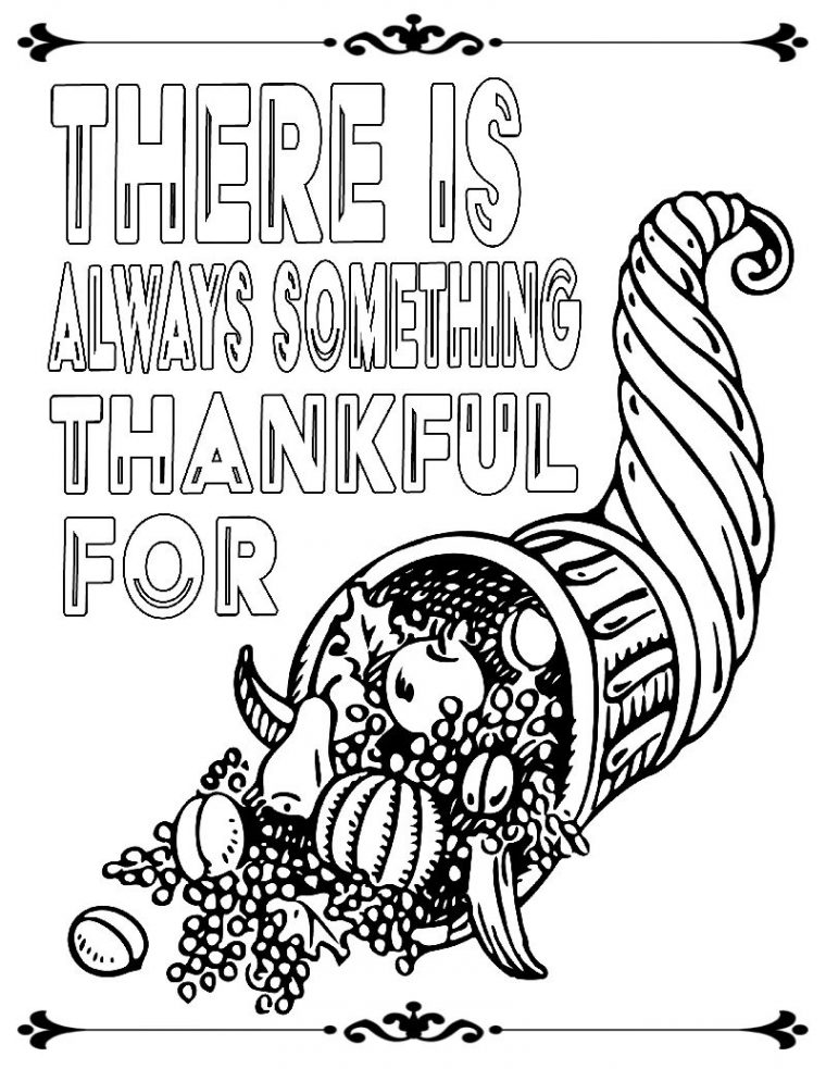 thankfulness coloring page