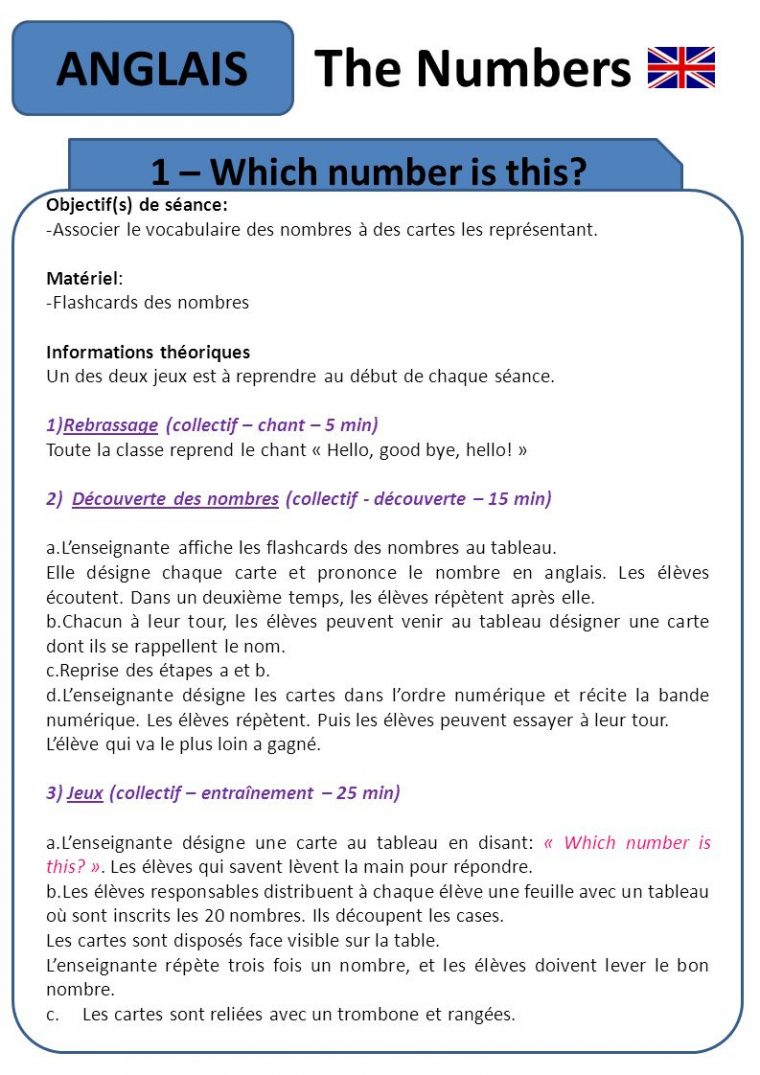 The Numbers Anglais Objectif De La Séquence: – Ppt Télécharger encequiconcerne Chanson Des Chiffres En Français