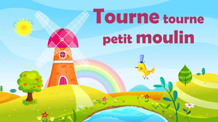 Tourne Tourne Petit Moulin – French Nursery Rhyme For Kids And Babies (With  Lyrics) intérieur Moulin Comptine