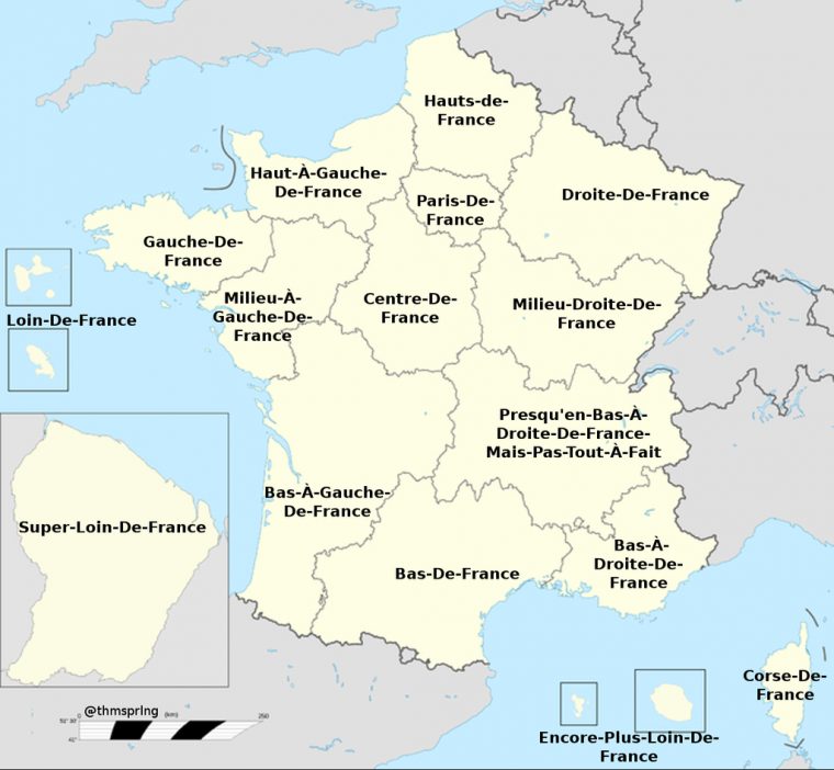 Un Jour Une Carte On Twitter: "noms Des Nouvelles Régions intérieur Carte De France Nouvelles Régions