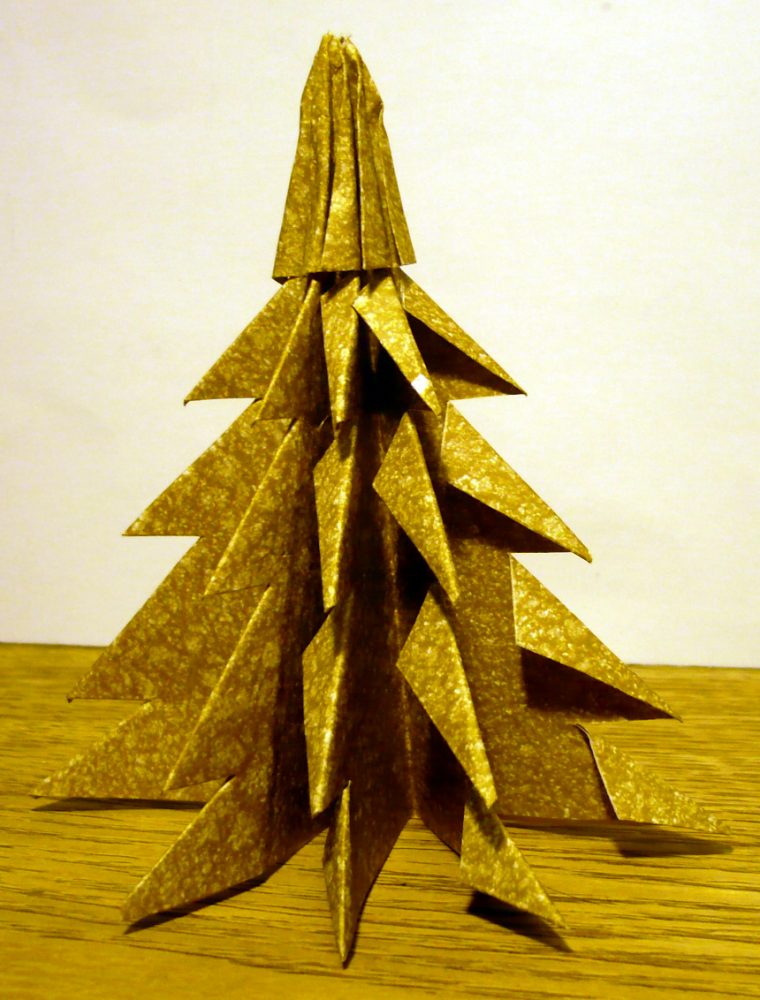 Un Sapin De Noël En Origami | Emballage Cadeau avec Origami Sapin De Noel