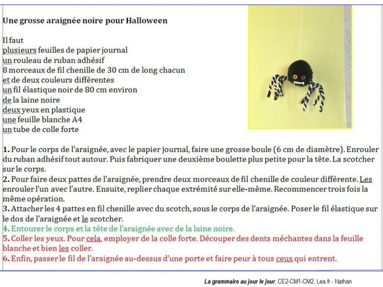 Une Araignée… Dans La Classe De Ce2-Cm1 | tout Halloween Ce2