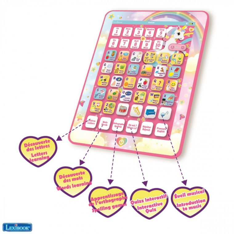 Unicorn Educational Bilingual Interactive Learning Tablet dedans Quiz Musical En Ligne