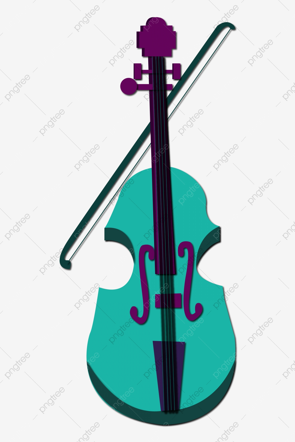 Violon Illustration D'instrument Vert Instrument De Jeu Bel concernant Jeu D Instruments