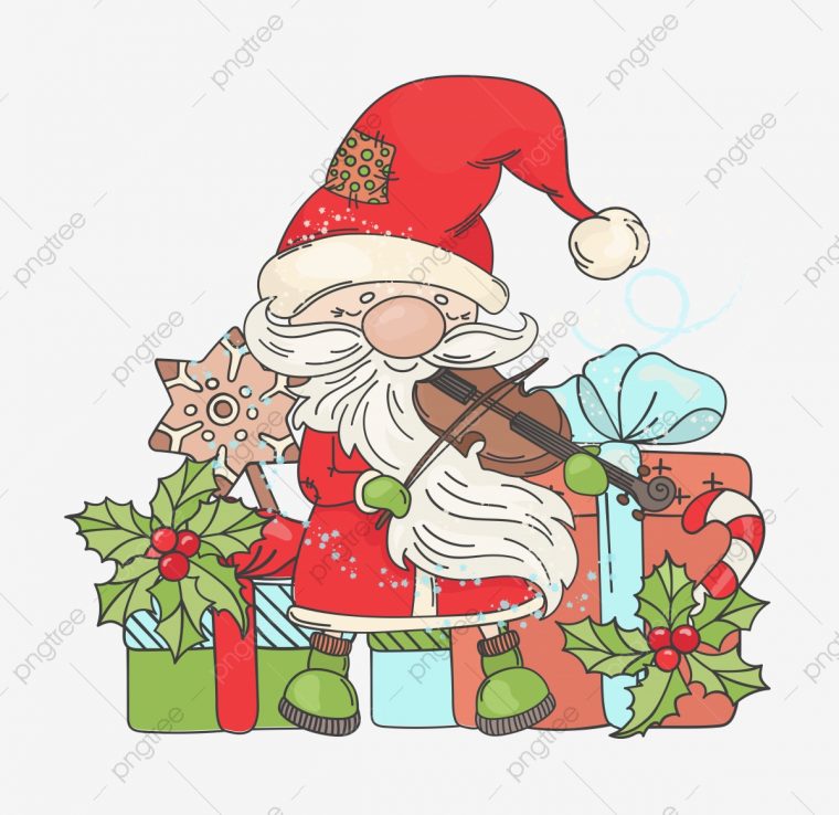 Violon Santa Musique Joyeux Noël Et Nouvel An Musicien destiné Musique Du Père Noël