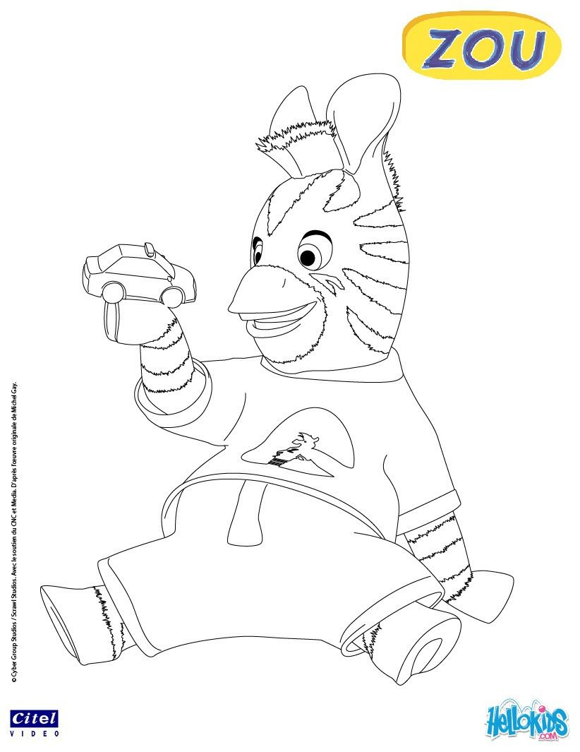 Zou Playing Coloring Page (With Images) | Zebra Coloring concernant Zou Coloriage