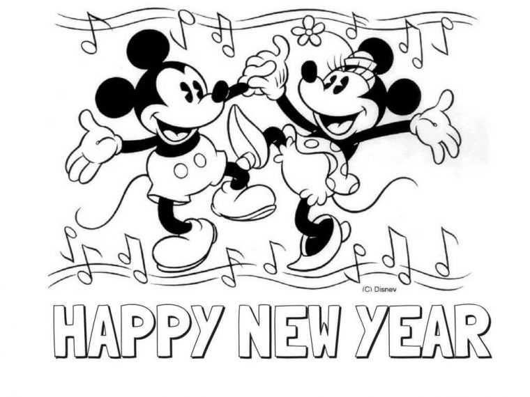 disney new year coloring pages