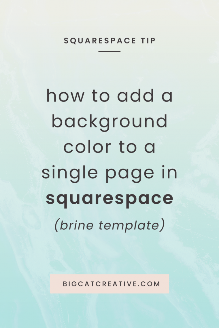 squarespace page background color