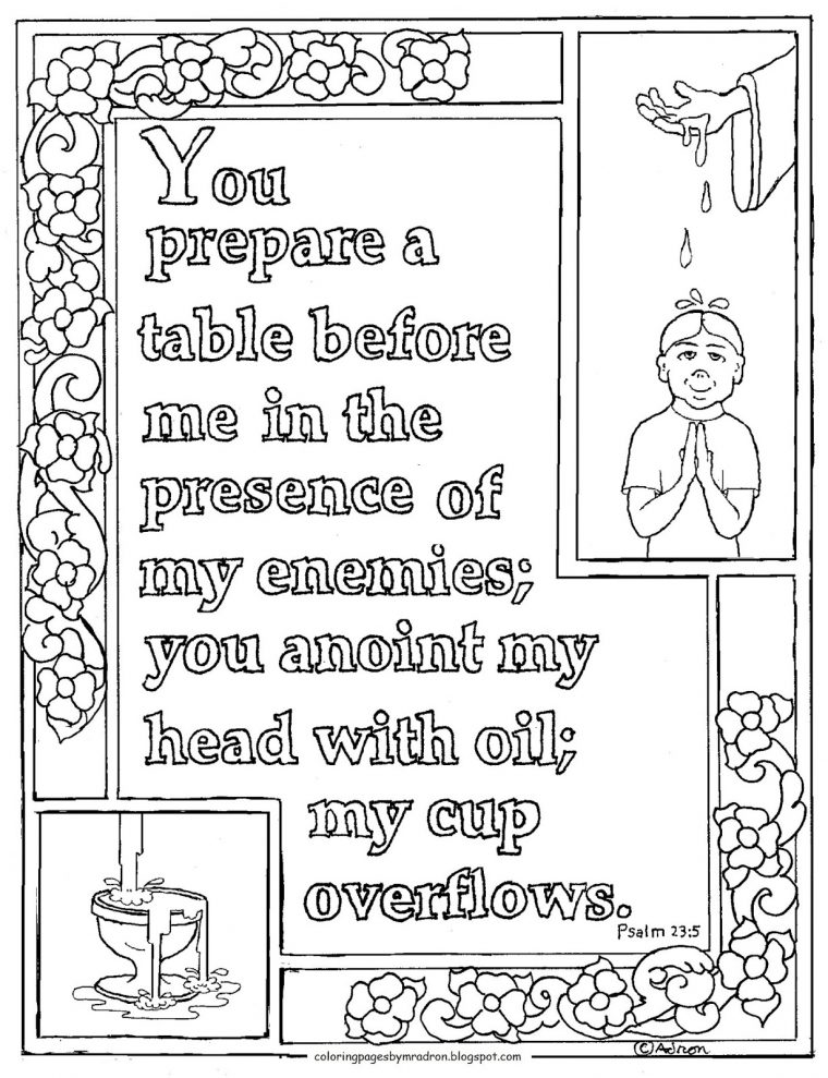 psalm 23 coloring pages