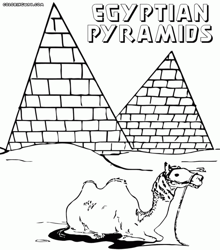 pyramid coloring pages