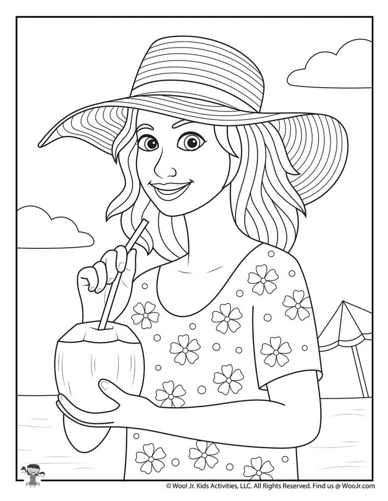coloring pages summer vacation