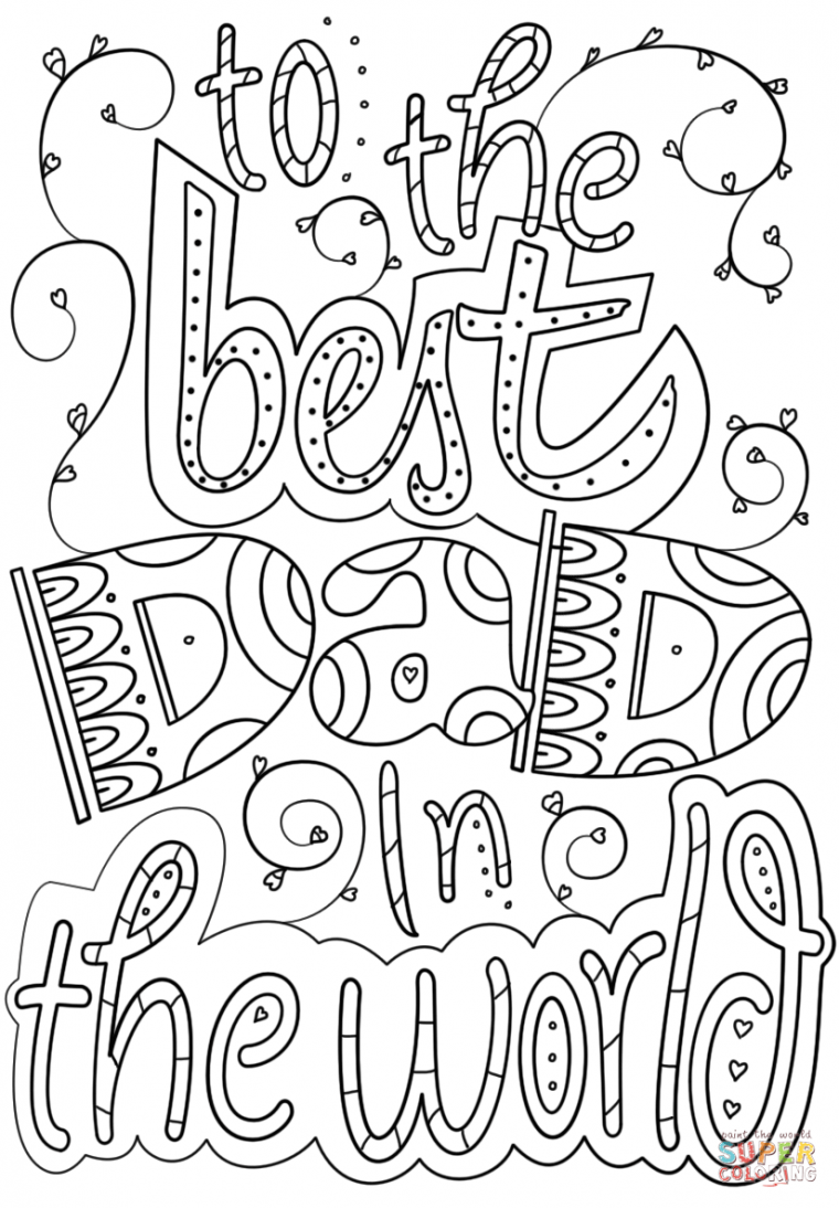 world's best dad coloring pages