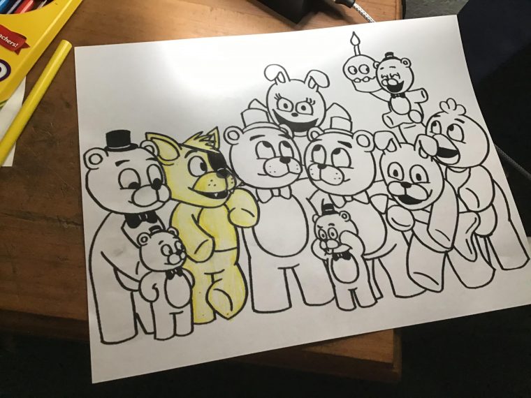 sunrise fnaf coloring pages