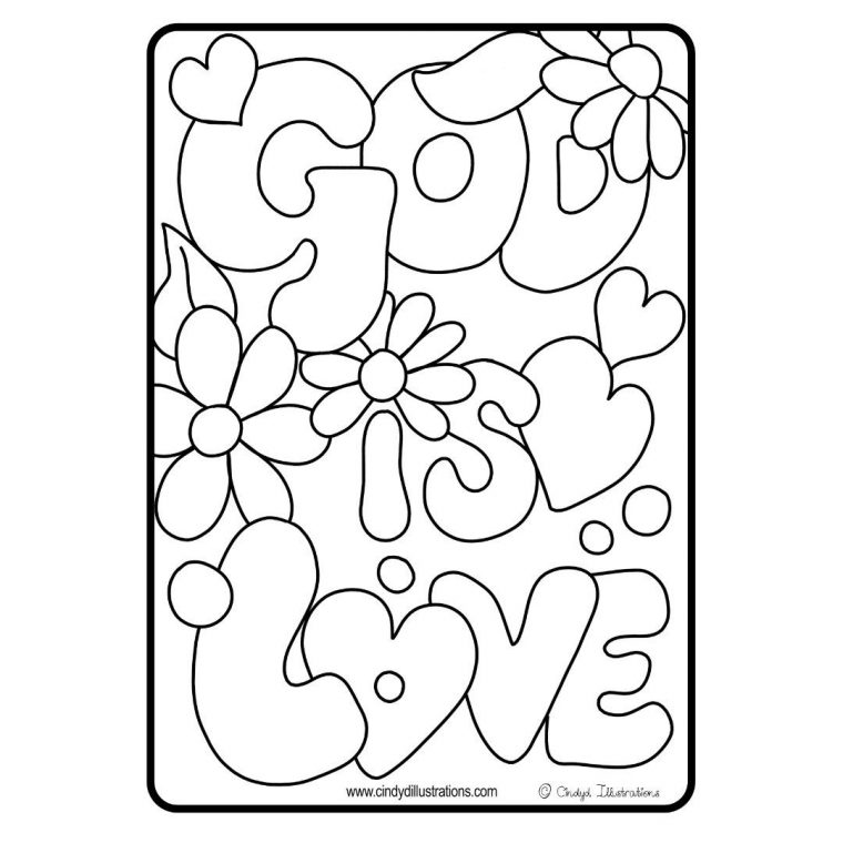 children's god is love coloring page