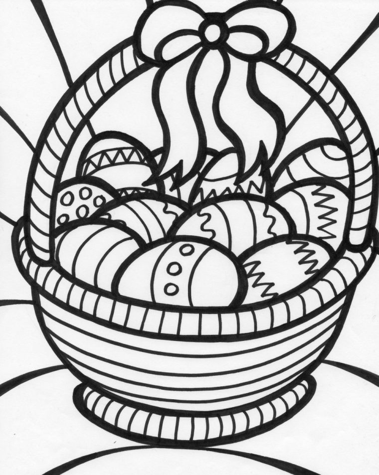 free printable easter basket coloring pages