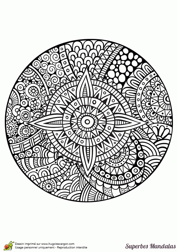 Circular Doodle Art (Not In English, But Easy To Figure intérieur Coloriage Hugo Lescargot Mandala