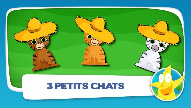 Clip Comptine Pour Enfants, Trois Petits Chats, Vidéo Et à Paroles 3 Petits Chats