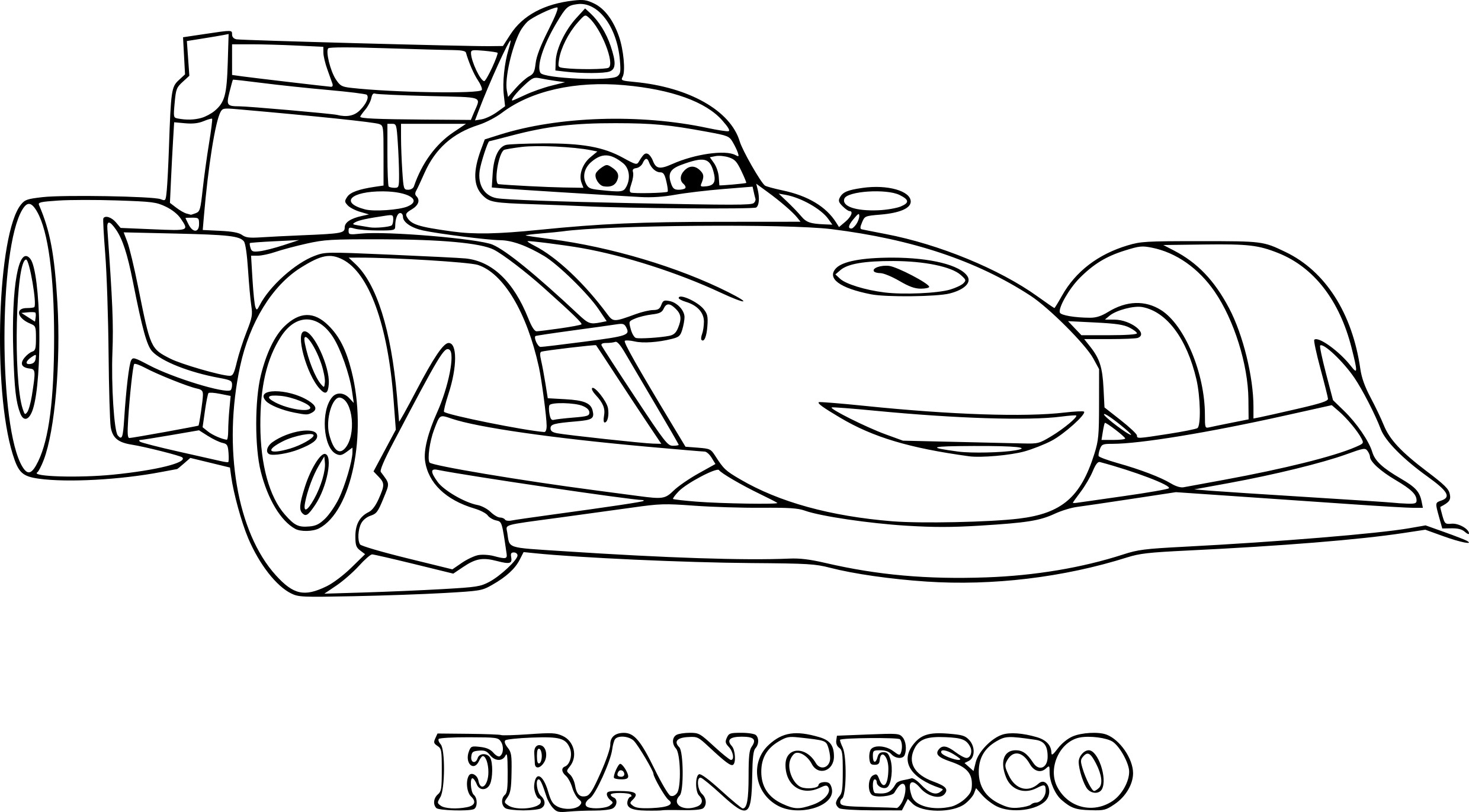 Coloriage Cars Francesco À Imprimer intérieur Dessin À Colorier Cars