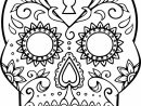 Coloriage Crâne En Sucre À Imprimer Sur Coloriages pour Crane Mexicain Dessin