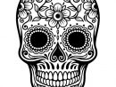 Coloriage Crâne En Sucre Mexicain, Fleurs Et Harmonie. Ref encequiconcerne Crane Mexicain Dessin