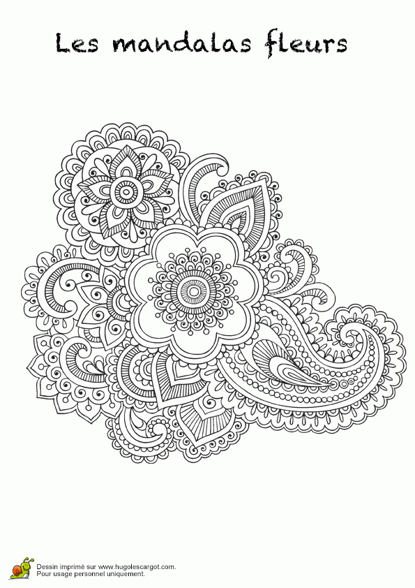 Coloriage Les Mandalas Fleurs Sur Hugo 14 Sur tout Coloriage Hugo Lescargot Mandala