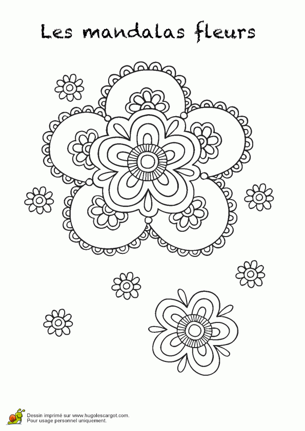 Coloriage Les Mandalas Fleurs Sur Hugo 15 Sur tout Coloriage Hugo Lescargot Mandala