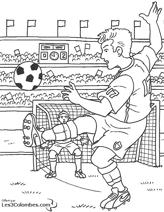 Coloriage Match De Football Populaire Dessin Gratuit À concernant Dessin De Foot A Imprimer