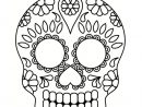 Coloriage Tête De Mort Mexicaine : 20 Dessins À Imprimer destiné Crane Mexicain Dessin