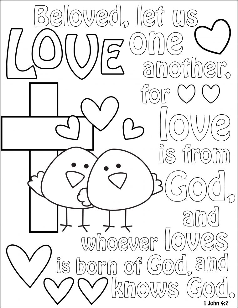 god is love printable coloring page