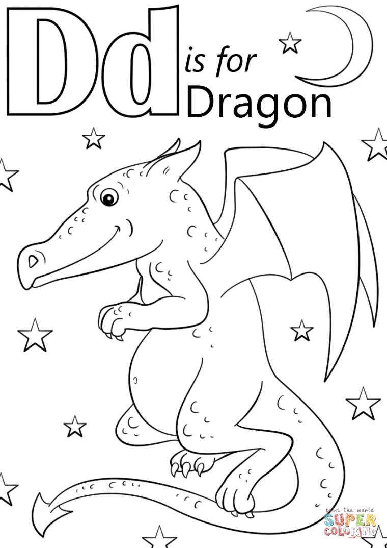 d is for coloring page