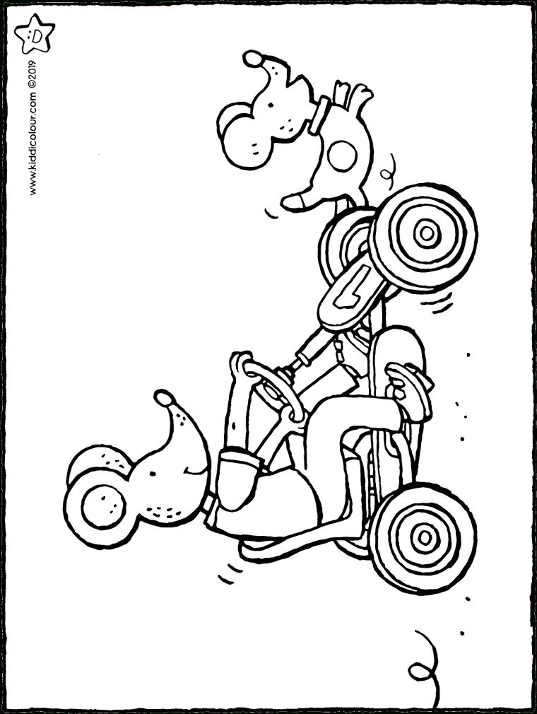 Louis Fait Du Go-Kart – Kiddicoloriage encequiconcerne Karting Dessin