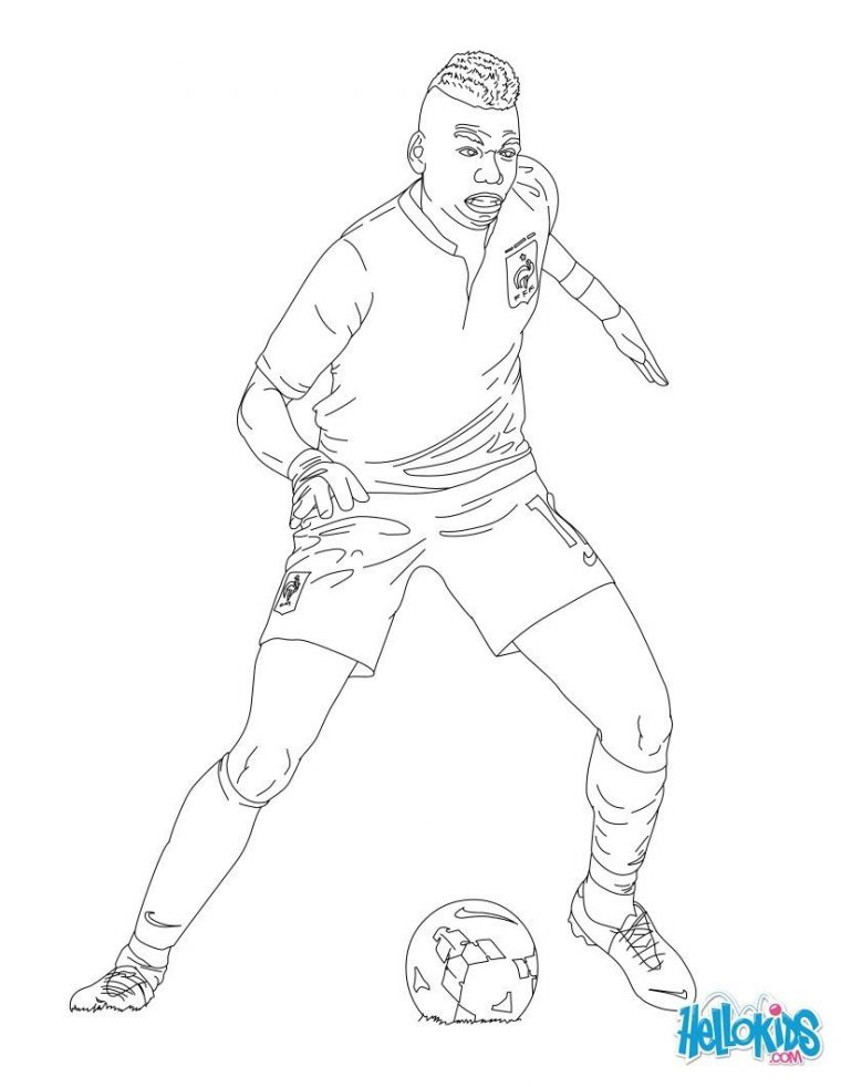 Paul Pogba Coloring Page | Coloring Pages, Football tout Dessin De Foot A Imprimer