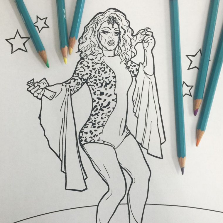 drag queen coloring pages