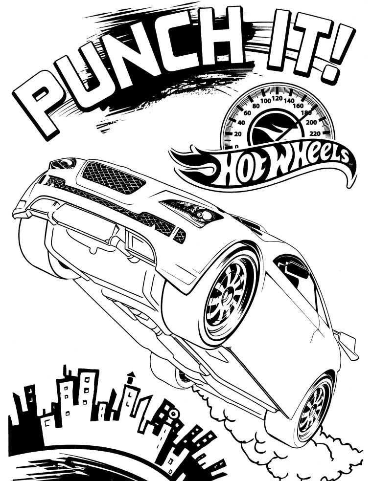 free printable hot wheels coloring pages