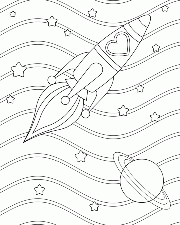 rocket printable coloring pages