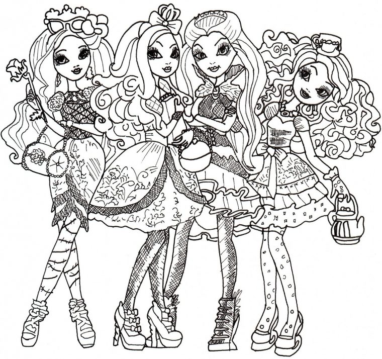 printable ever after high coloring pages