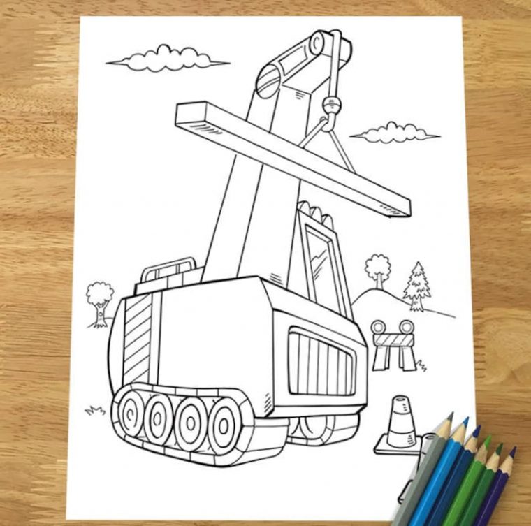 construction coloring pages pdf