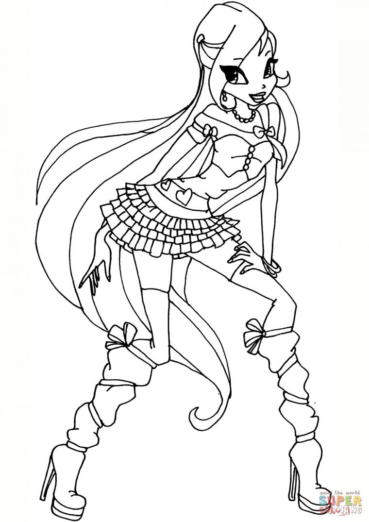 winx coloring page