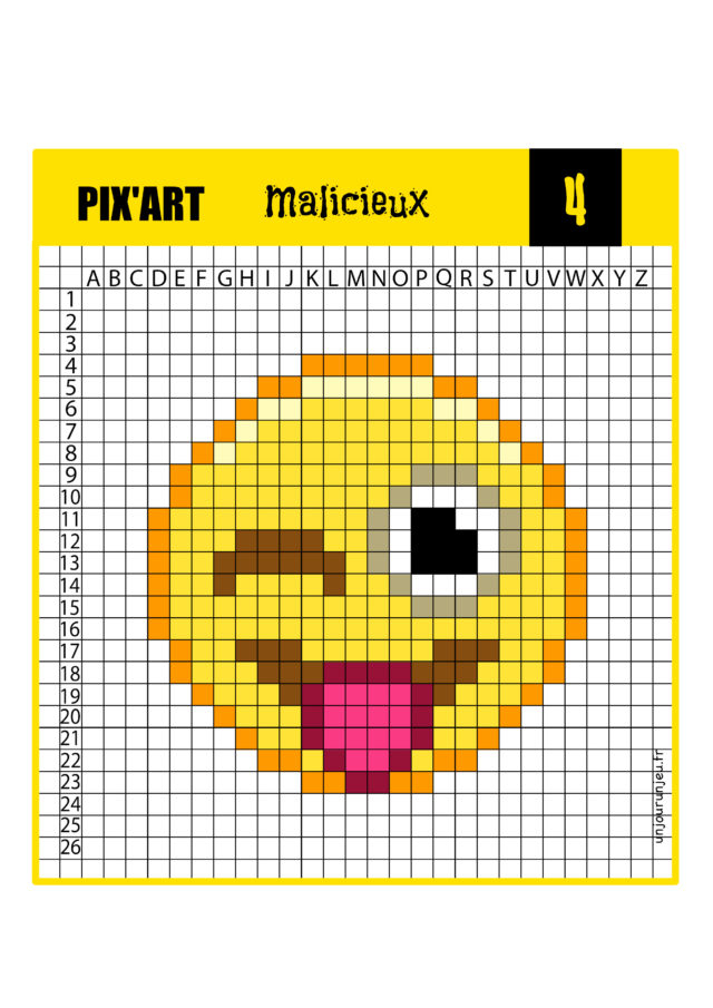 12 Modèles De Pixel Art Smiley À Télécharger Gratuitement dedans Modele Pixel Art A Imprimer