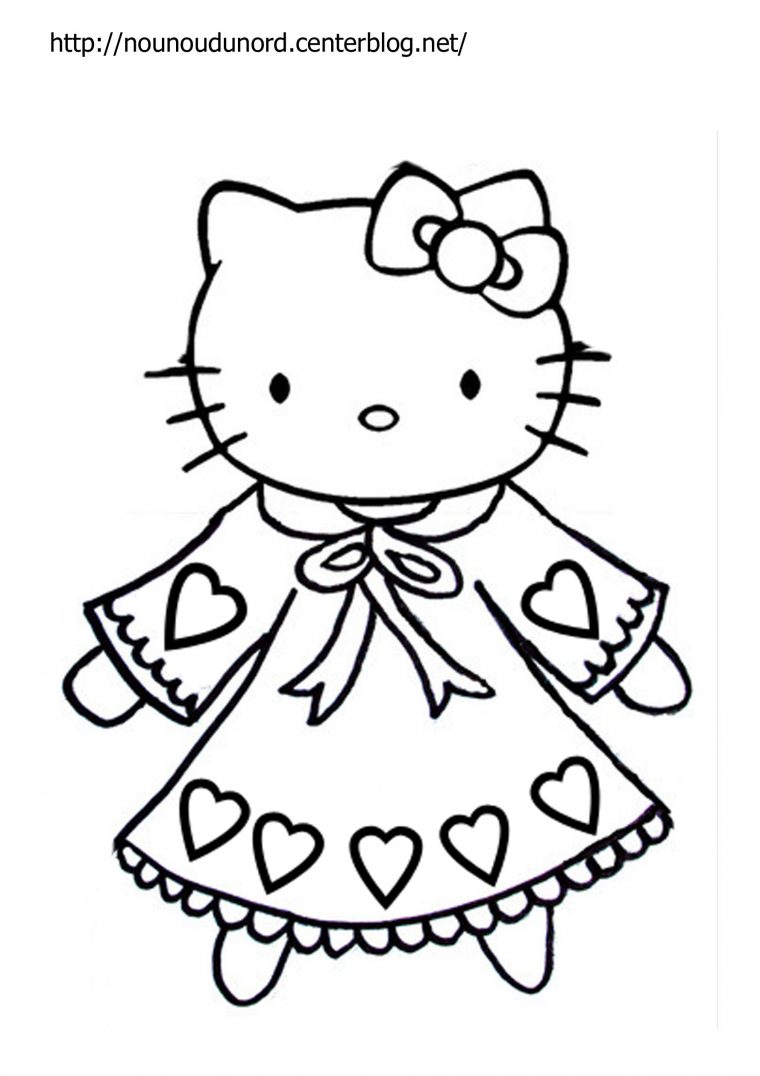 129 Dessins De Coloriage À Imprimer À Imprimer avec Coloriage A Imprimer Hello Kitty