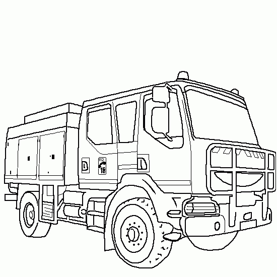129 Dessins De Coloriage Camion À Imprimer à Coloriage Pompier À Imprimer