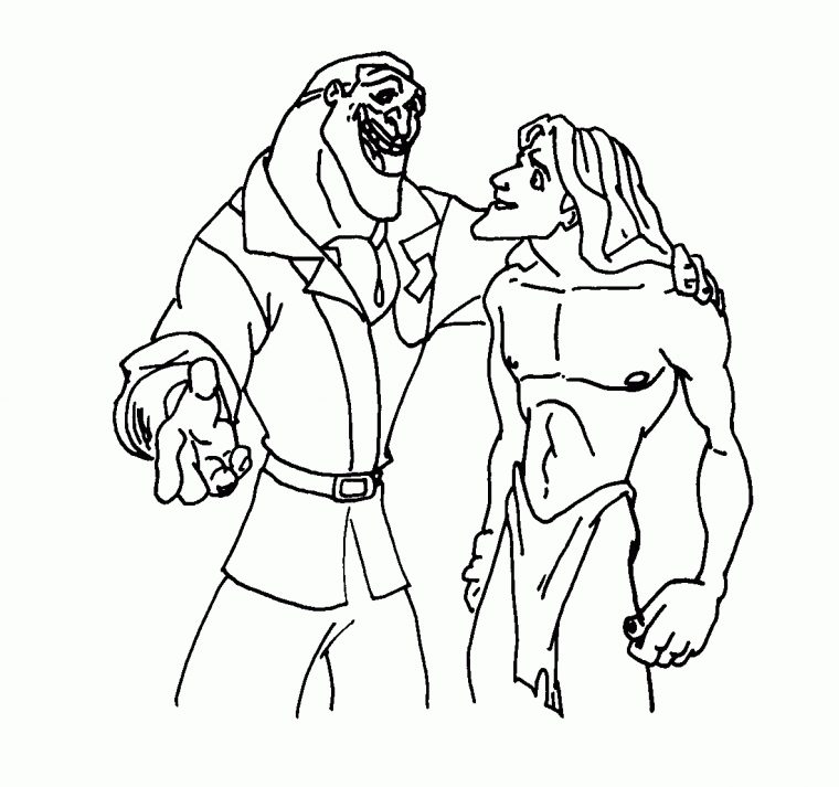 140 Dessins De Coloriage Tarzan À Imprimer Sur Laguerche concernant Dessin De Tarzan