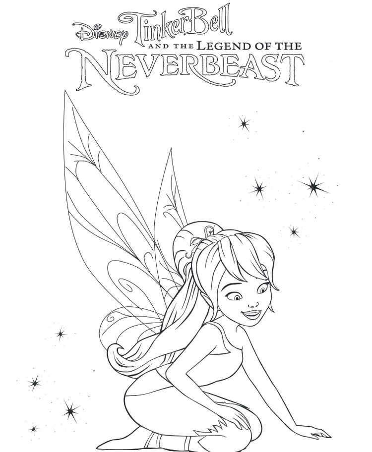 148 Dessins De Coloriage Clochette Et La Créature encequiconcerne Dessin Fée Clochette A Imprimer Gratuit