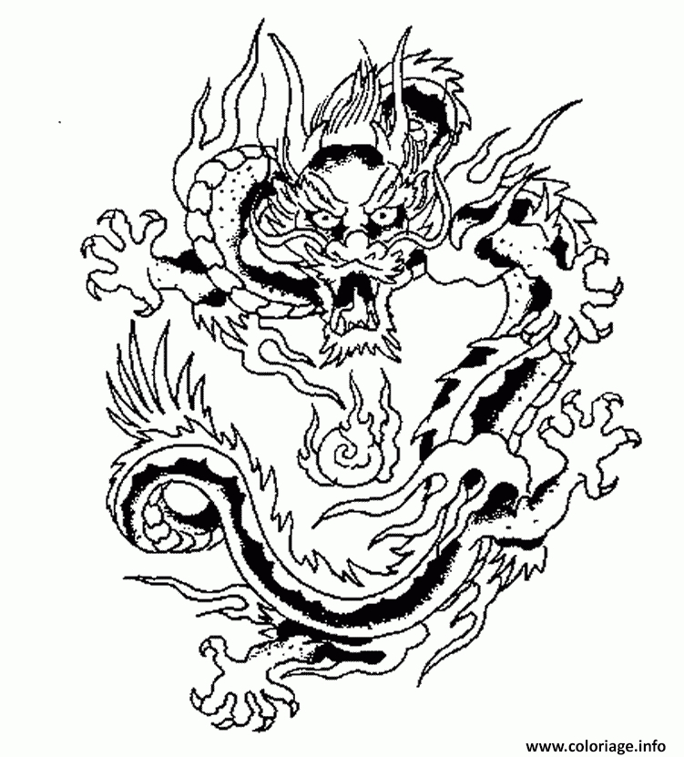 15 Acceptable Coloriage Dragon Chinois Pictures - Coloriage à Coloriage Dragon Chinois