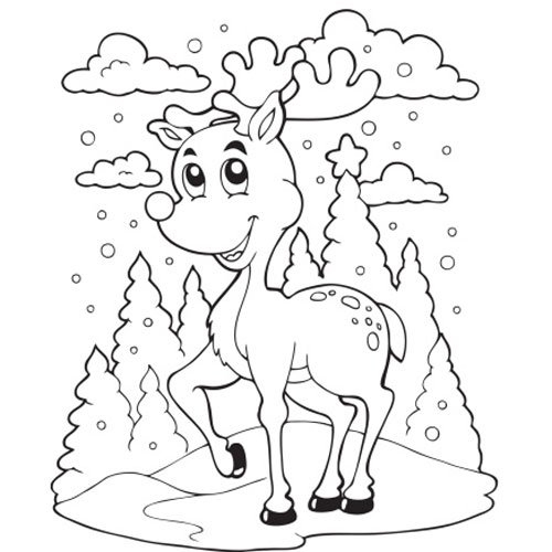 15 Dessins De Coloriage De La Tournée Du Père Noël À Imprimer tout Dessin De Rennes Du Pere Noel