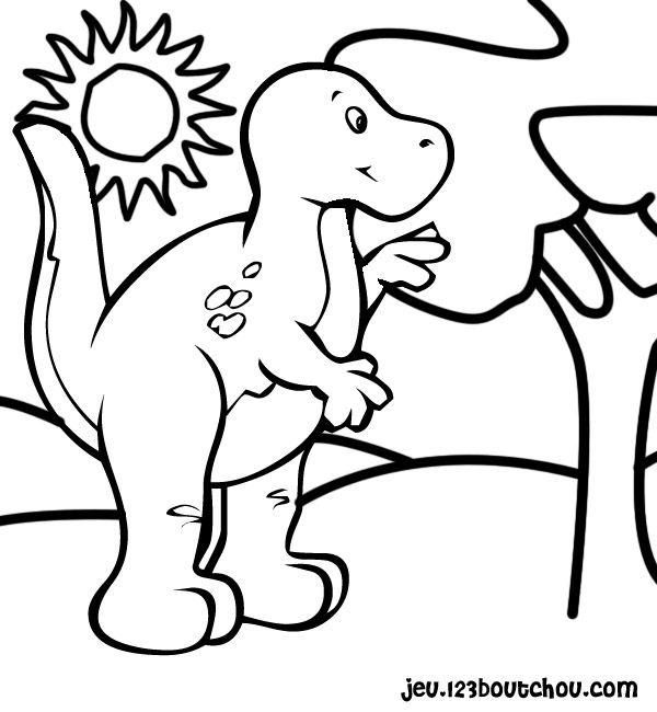 18 Dessins De Coloriage Dinosaure À Imprimer Gratuit À avec Coloriage De Dinosaure Gratuit
