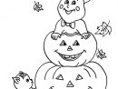 195 Pumpkin Coloring Pages For Kids destiné Dessin Fantome