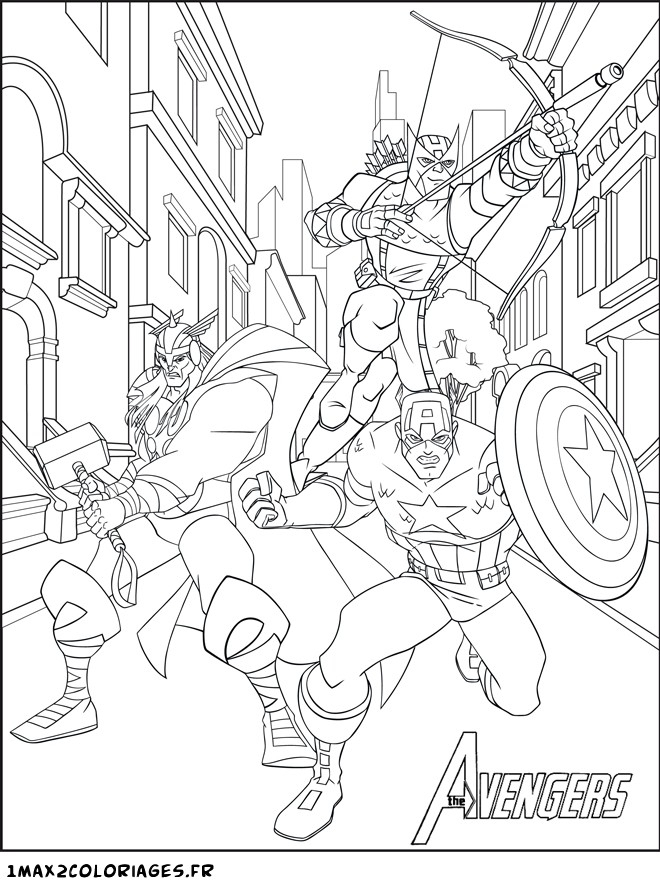 20 Dessins De Coloriage Avengers En Ligne À Imprimer avec Coloriage Thor A Imprimer Gratuit