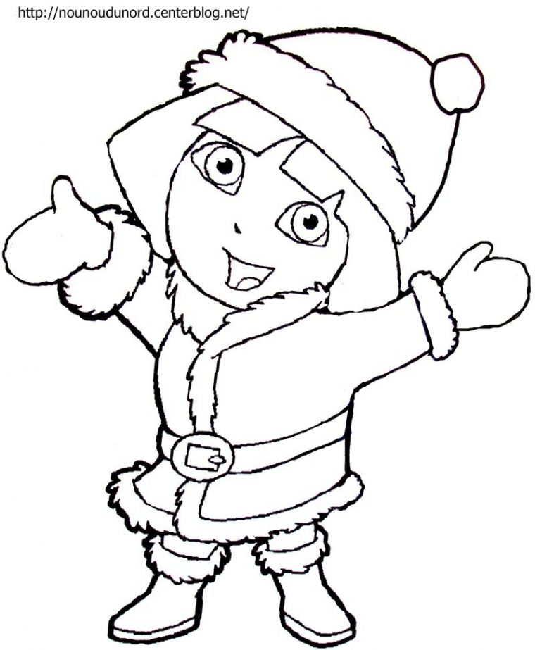 20 Dessins De Coloriage Dora Noel À Imprimer encequiconcerne Dessin A Colorier Dora