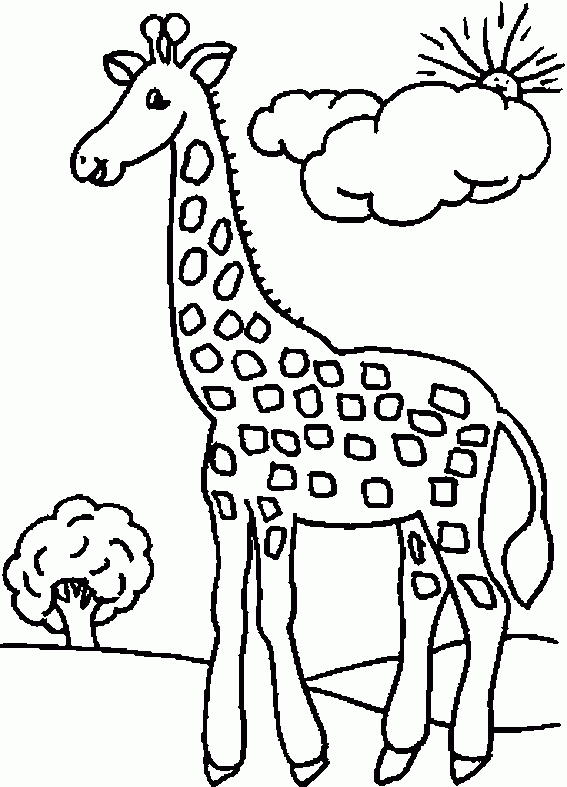 20 Dessins De Coloriage Girafe À Imprimer À Imprimer tout Dessin Girafe Simple